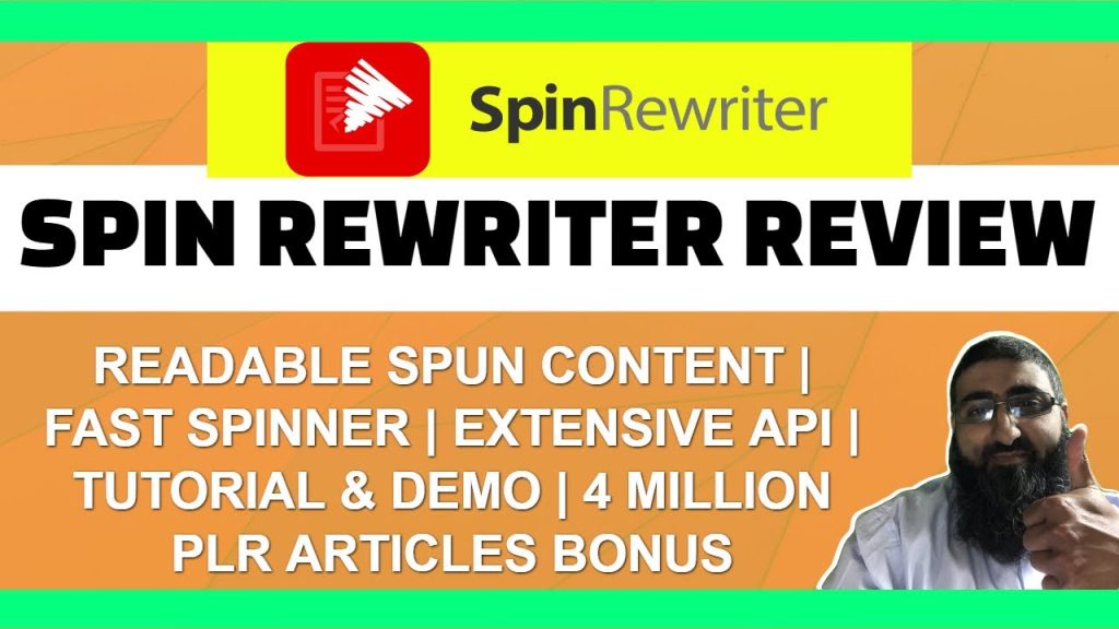 Spin Rewriter Review | Demo | Tutorial | Discount | Massive Bonus Pack